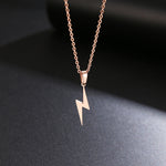 Stainless steel lightning necklace