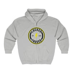 Hooded Zip Up - Bolt Back Badge - Yellow!