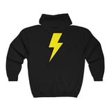 Hooded Zip Up - Bolt Back Badge - Yellow!