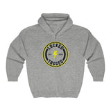 Hooded Zip Up - Bolt Back Badge - Yellow!