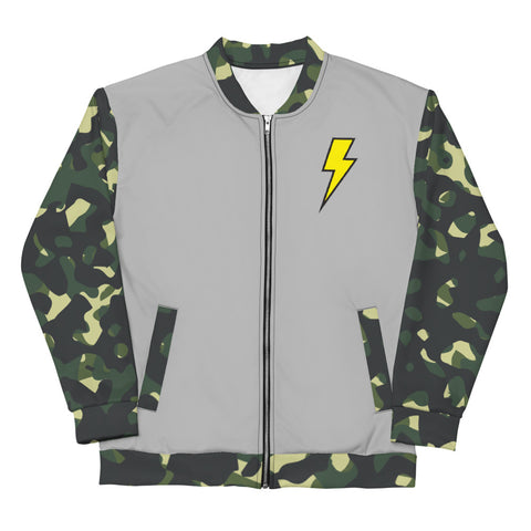 Jacket - Badge Bomber - Grey/Camo