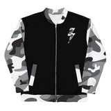 Jacket - Badge Bomber - Black/White Camo