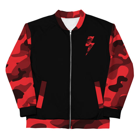Jacket - Badge Bomber - Black/Red Camo