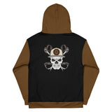 Hoodie - Skully Sleeved - Black/Brown