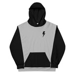 Hoodie - Bolt Badge Sleeved Hoodie - Grey/Black