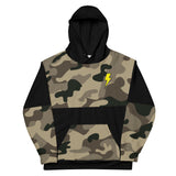 Hoodie - Camo Sleeve Bolt Badge  - Black/Flat Camo