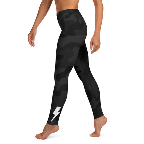 Leggings - The Simple Bolt - Black Camo