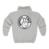 Hooded Zip Up - Mandate This - White